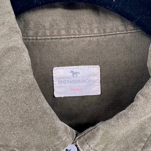 EUC Bensimon Leather Elbow Patch Button Down Shirt - Picture 8 of 10